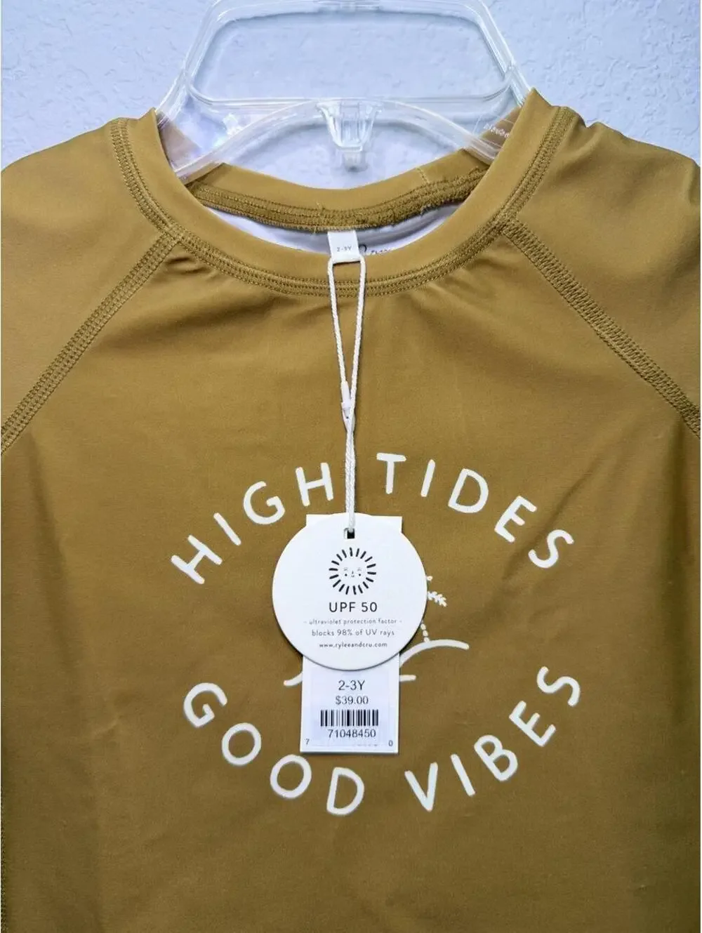 High Tides Good Vibes Kids Rash Guard